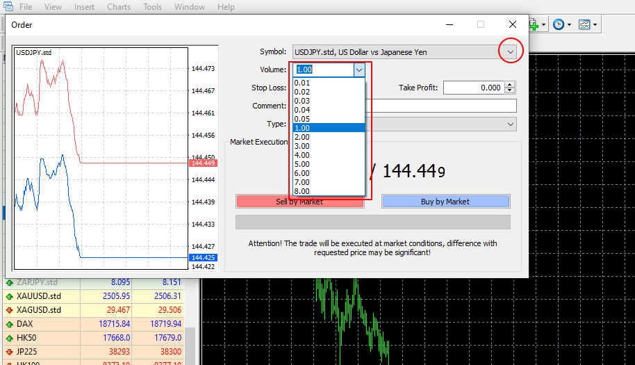 Currency Pairs and Volumes