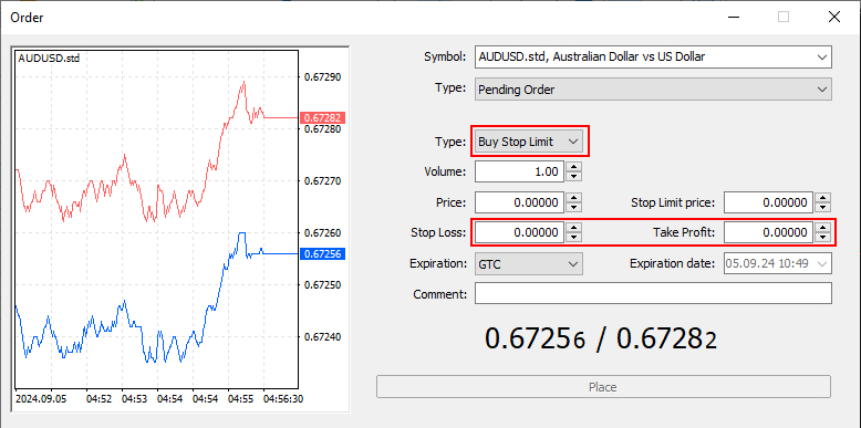 Setting Pending Orders