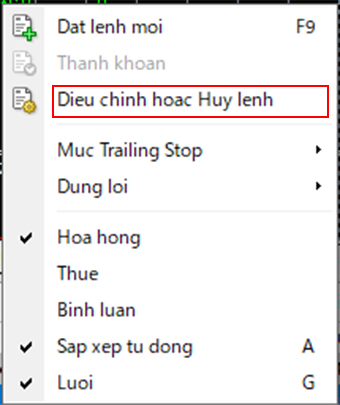 Hủy lệnh IFDOCO.