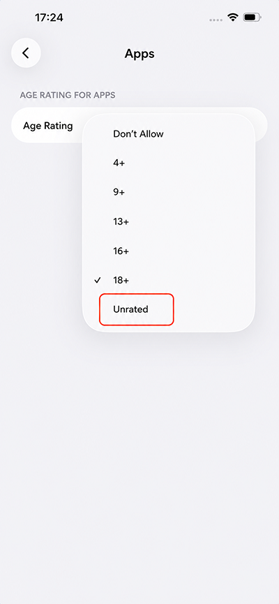 Select Unrated