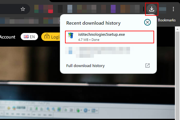 Descarga de MT5 completada