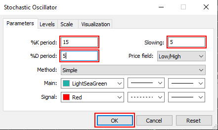 Configuración de parámetros