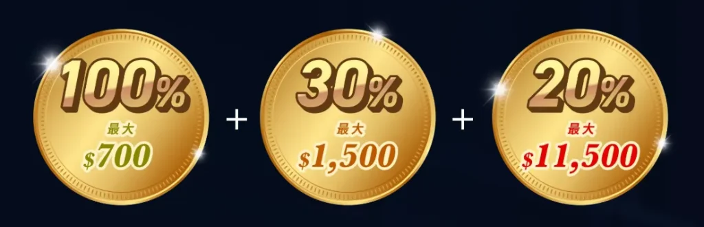 BigBoss公式サイトの入金ボーナス紹介ページ画像