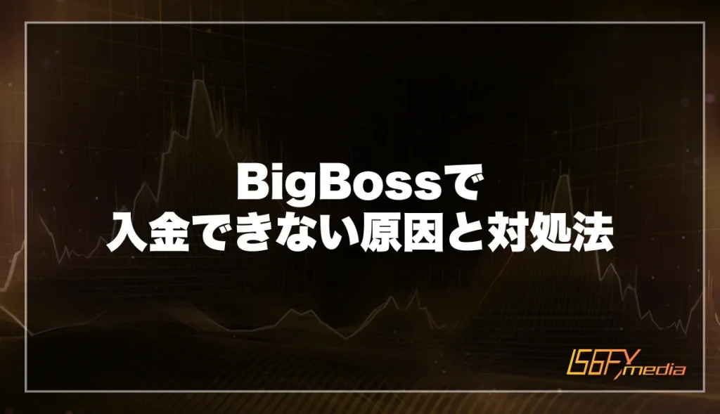 BigBossで入金できない原因と対処法