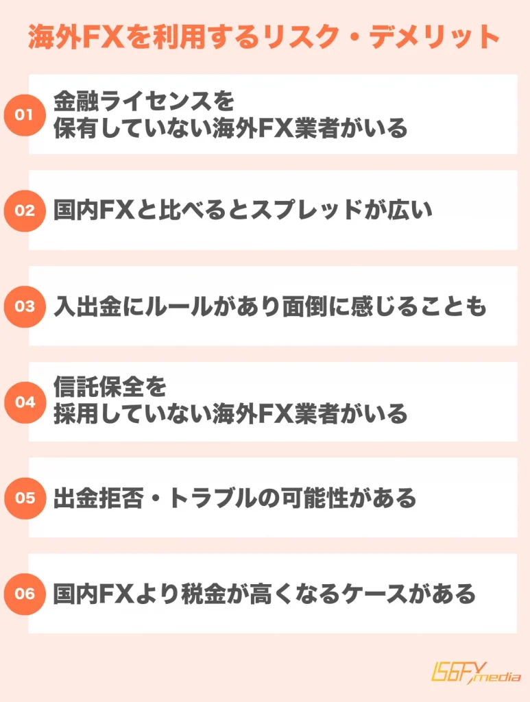 海外FXを利用するリスク・デメリット