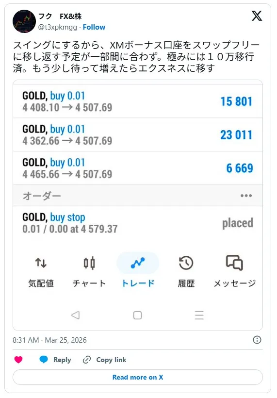 XMからExnessへの資金移動を検討中のFXトレーダーの口コミ