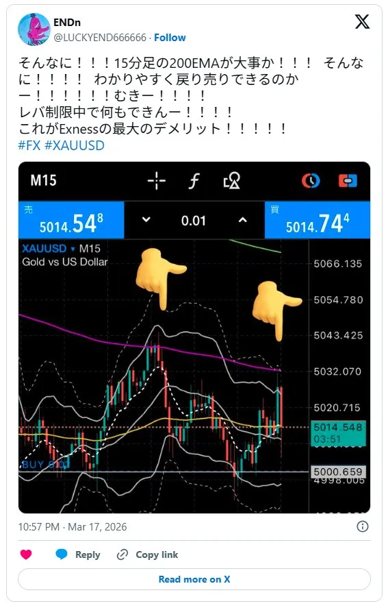 Exnessのレバレッジ制限をデメリットと評価する口コミ